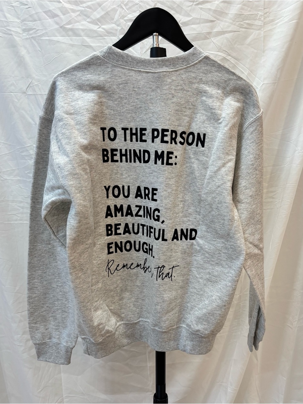 You Matter Inspirational Gray Graphic Crewneck Sweatshirt – Large